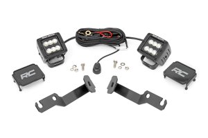 Toyota Tacoma LED Light Kit - Ditch Mount - Rough Country - Flood - Black - '05-'15